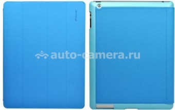 Чехол для iPad 3 и iPad 4 iCover Carbio, цвет Sky Blue (NIA-MGC-SB)